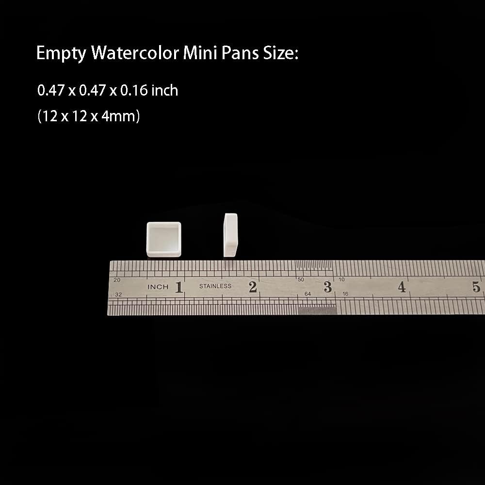 0.3ml plastic watercolor pans size 12x12x4mm(0.47 x 0.47 x 0.16 inch)