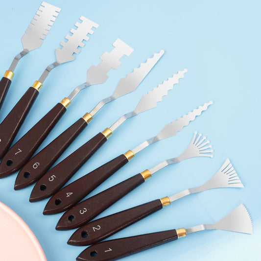 Professional Palette Knife Set – 9PCS Stainless Steel Painting Knives for Artists, Ideal for Acrylic, Oil & Gouache, Perfect for Texture & Impasto Art