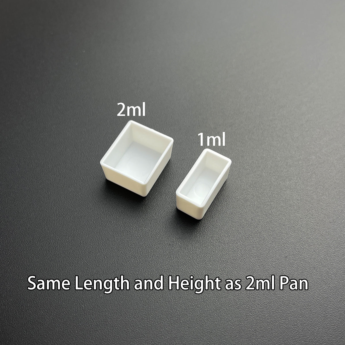 1ml Slim Watercolor Pans – 200pcs White Narrow Plastic Pans for Filling Gaps in Palettes