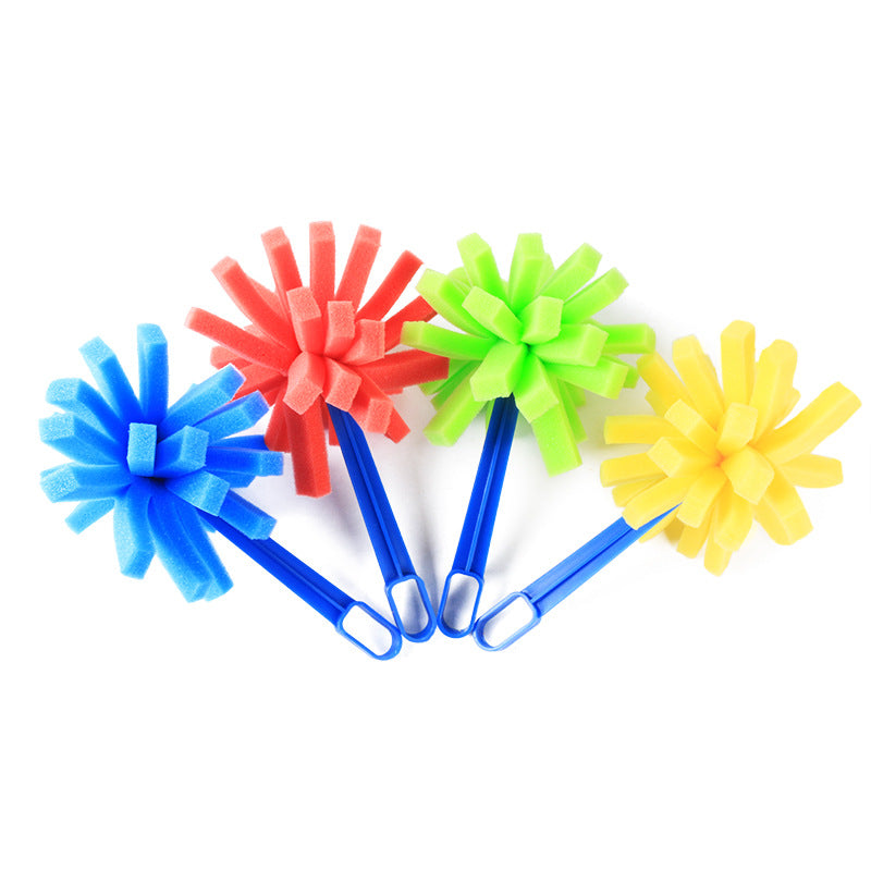 Kids Art Sponge Painting Brushes Set – Early Learning DIY Graffiti Tools (12 Pcs 3 Sets)