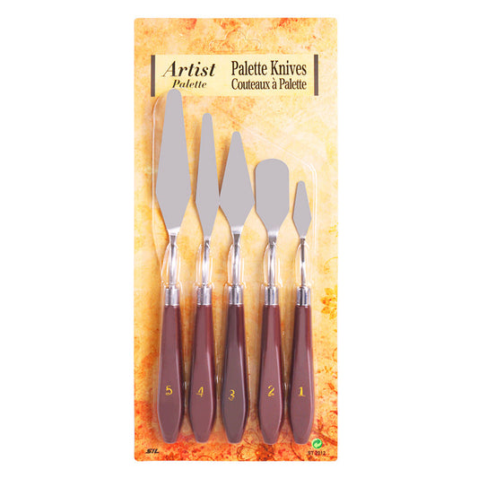 Painting Knife Set – 5PCS Stainless Steel Art Spatulas for Oil, Acrylic & Gouache, Professional Palette Knives for Texture & Color Mixing