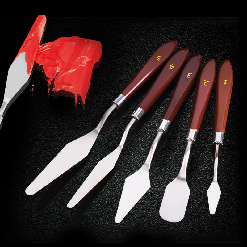 Palette Knife Set – 5PCS Stainless Steel Painting Knives for Acrylic, Oil & Gouache, Artist Spatula Tools for Mixing & Texture Painting