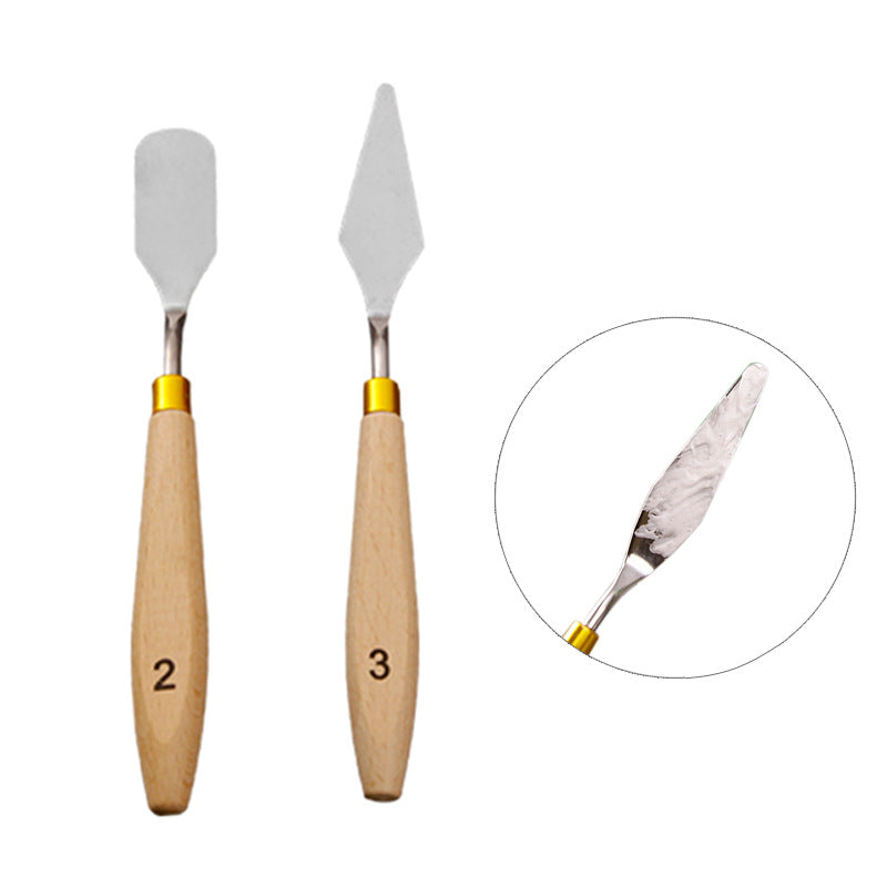 Palette Knife Set – 5PCS Stainless Steel Painting Knives for Oil, Acrylic & Gouache, Artist Spatula Set for Mixing, Blending & Texture Painting