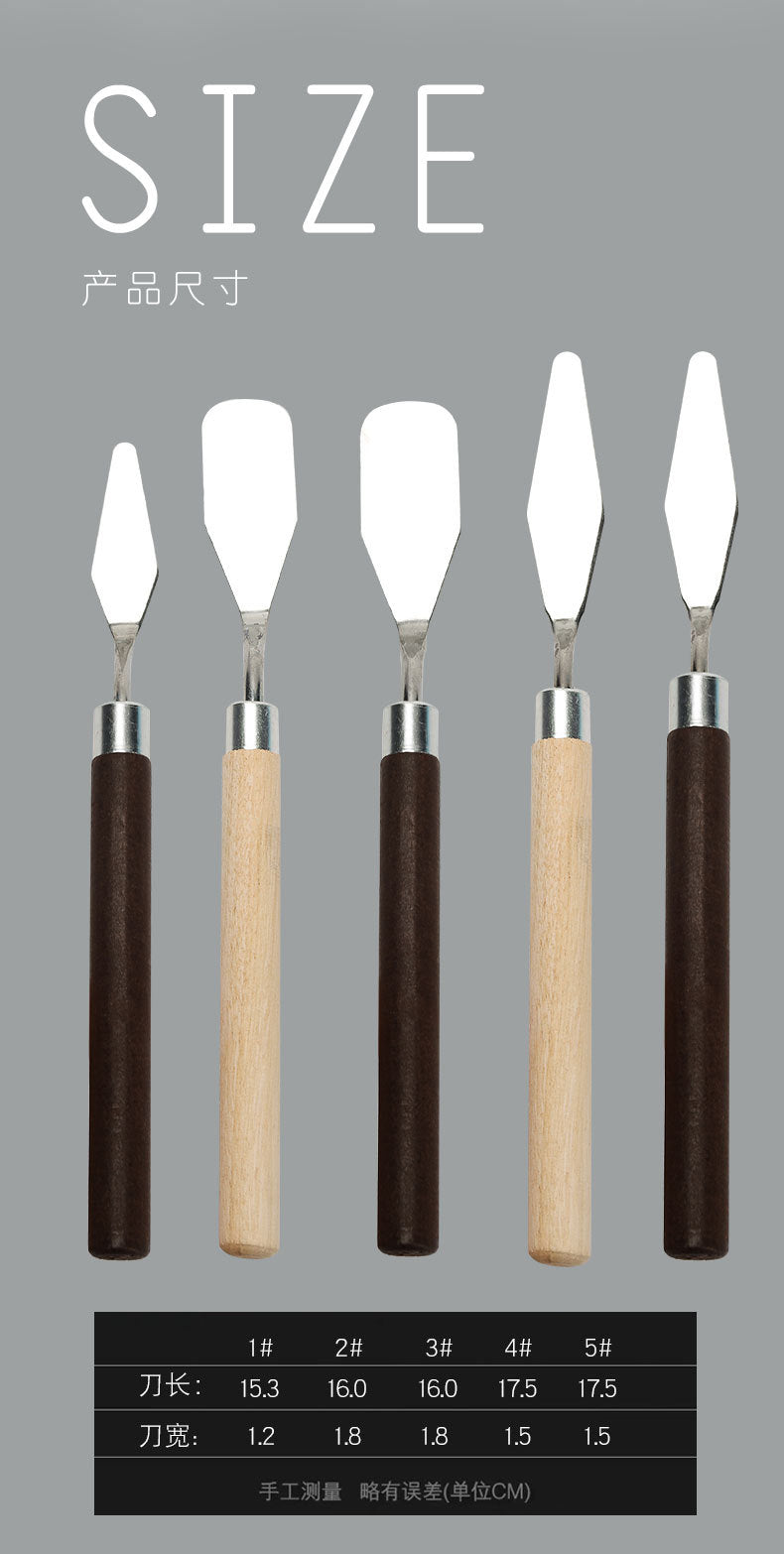 Artist Palette Knife Set – 5PCS Stainless Steel Painting Spatulas for Oil, Acrylic & Gouache, Perfect for Blending, Mixing & Impasto Art