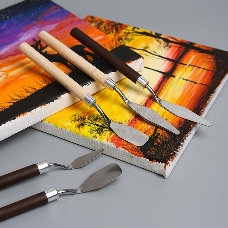 Artist Palette Knife Set – 5PCS Stainless Steel Painting Spatulas for Oil, Acrylic & Gouache, Perfect for Blending, Mixing & Impasto Art