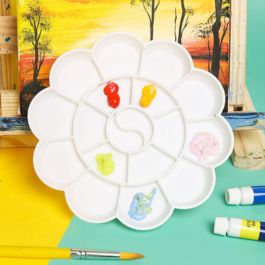 100Pcs/Set 18 Wells Paint Tray Palettes, Plastic Paint Pallets for Kids or Students to Paints on School Project or Art Class