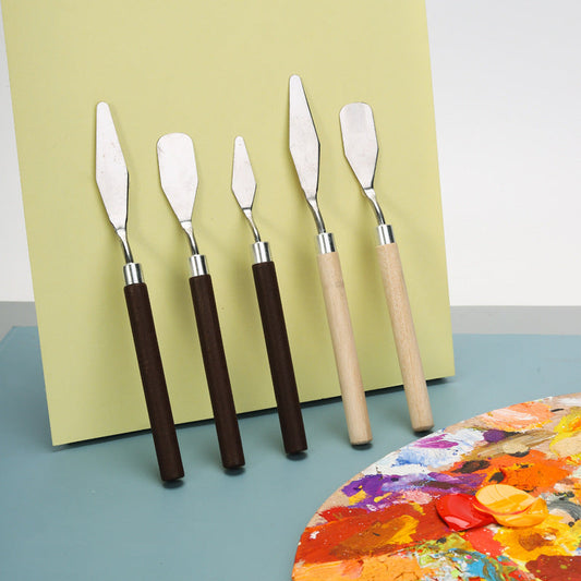 Artist Palette Knife Set – 5PCS Stainless Steel Painting Spatulas for Oil, Acrylic & Gouache, Perfect for Blending, Mixing & Impasto Art