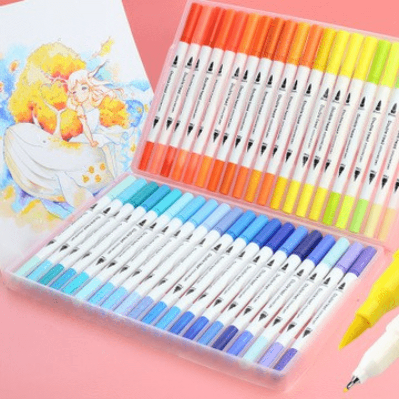 12/24/36/48/60/72/100/120Colors Watercolor Brush Pen Colors Marker Pens Painting Drawing Art Supplies