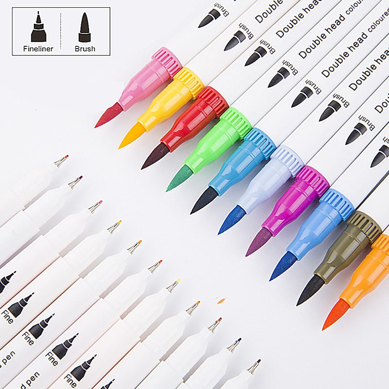 12/24/36/48/60/72/100/120Colors Watercolor Brush Pen Colors Marker Pens Painting Drawing Art Supplies