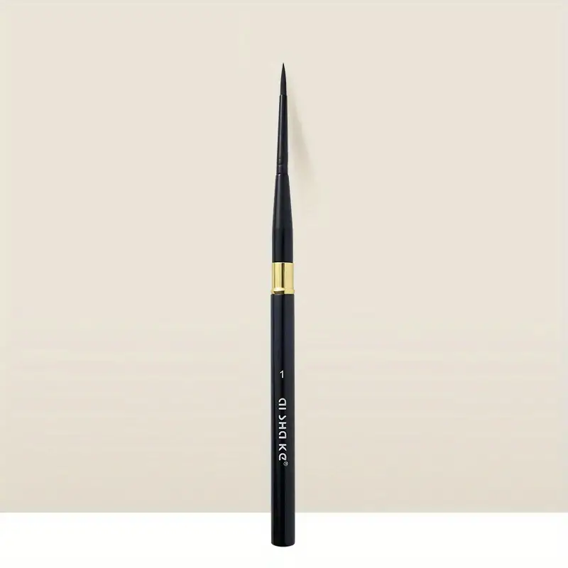 Artist Black Portable Watercolor Brush - Round Point Aluminum Penholder - Nylon Paint Brush Sketching Painting Removable Painting Pen Nail Art Pen