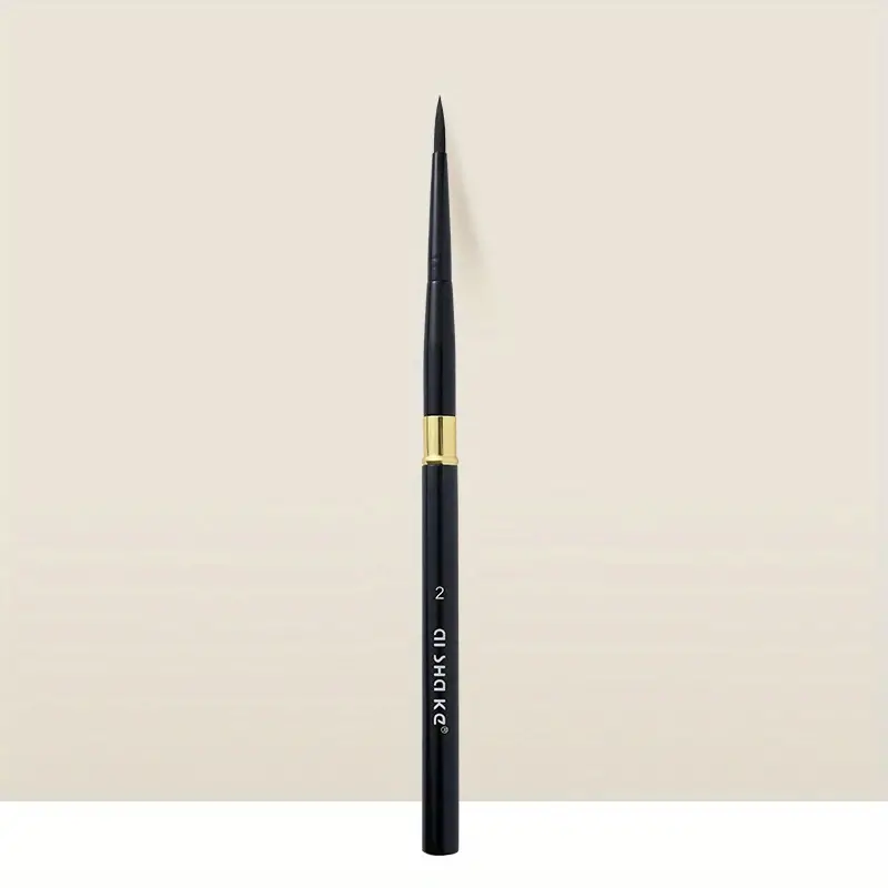 Artist Black Portable Watercolor Brush - Round Point Aluminum Penholder - Nylon Paint Brush Sketching Painting Removable Painting Pen Nail Art Pen