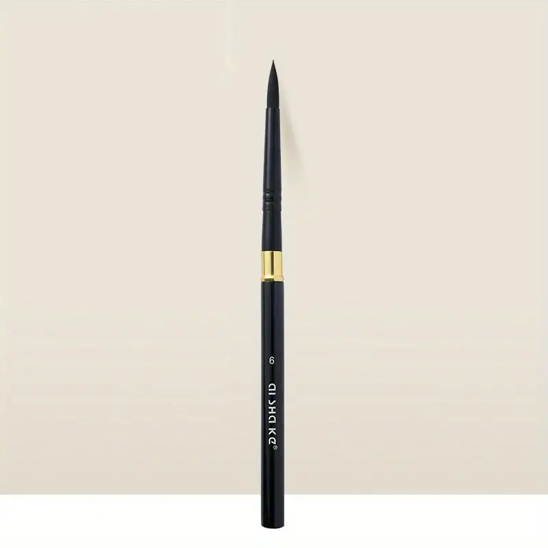 Artist Black Portable Watercolor Brush - Round Point Aluminum Penholder - Nylon Paint Brush Sketching Painting Removable Painting Pen Nail Art Pen