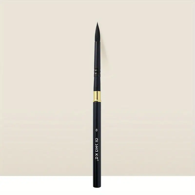 Artist Black Portable Watercolor Brush - Round Point Aluminum Penholder - Nylon Paint Brush Sketching Painting Removable Painting Pen Nail Art Pen