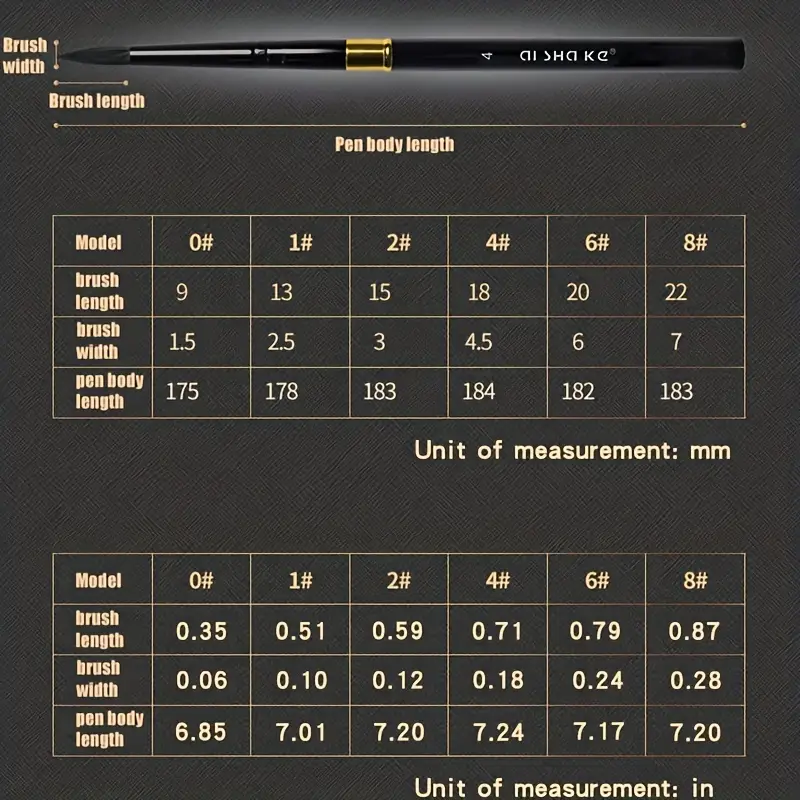 Artist Black Portable Watercolor Brush - Round Point Aluminum Penholder - Nylon Paint Brush Sketching Painting Removable Painting Pen Nail Art Pen