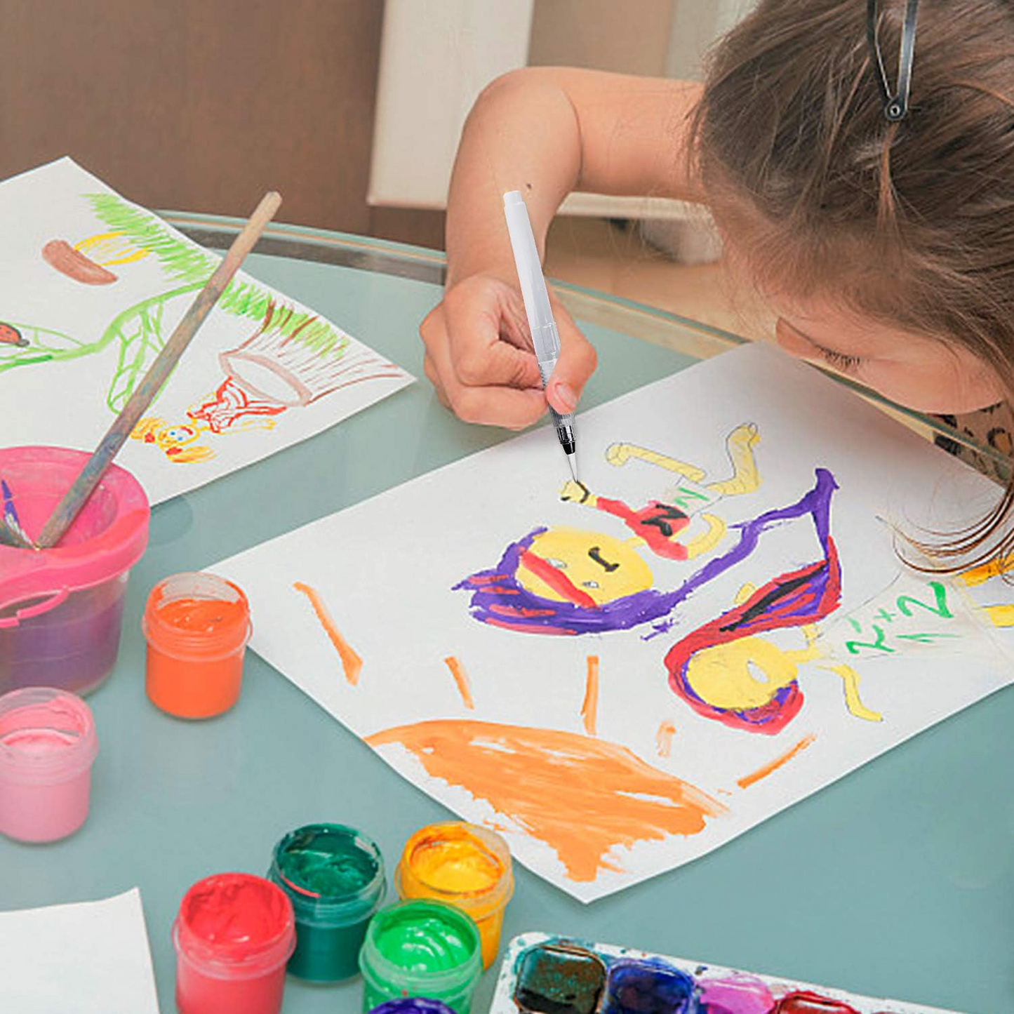 Watercolor Brush Pens, 2 Sets 12 pcs 120mm, Refillable Watercolor Paint Pens for Painting Markers