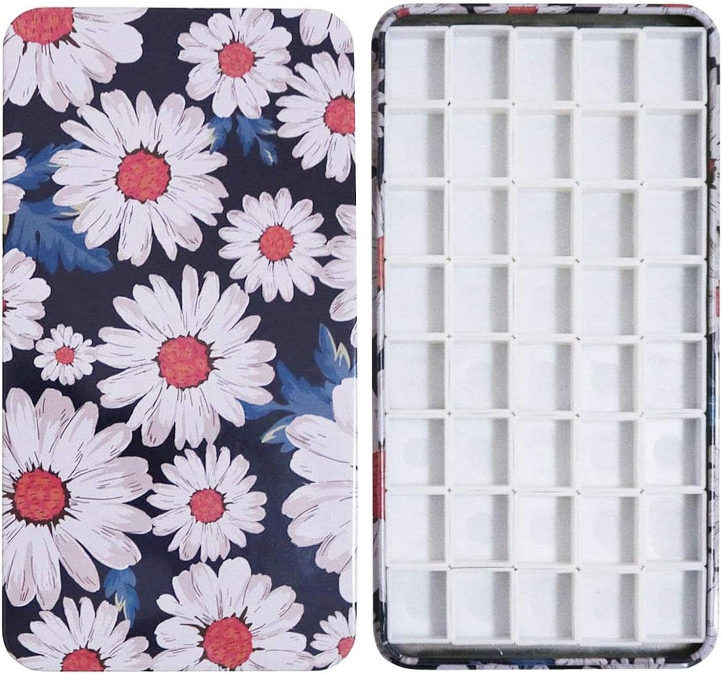 FCLUB Empty Watercolor Palette with Magnetic Pans,Paint Palette, Paint Tray Palettes, Painting Palette