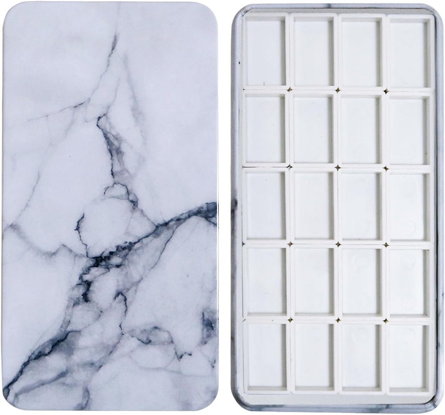 FCLUB Empty Watercolor Palette with Magnetic Pans,Paint Palette, Paint Tray Palettes, Painting Palette