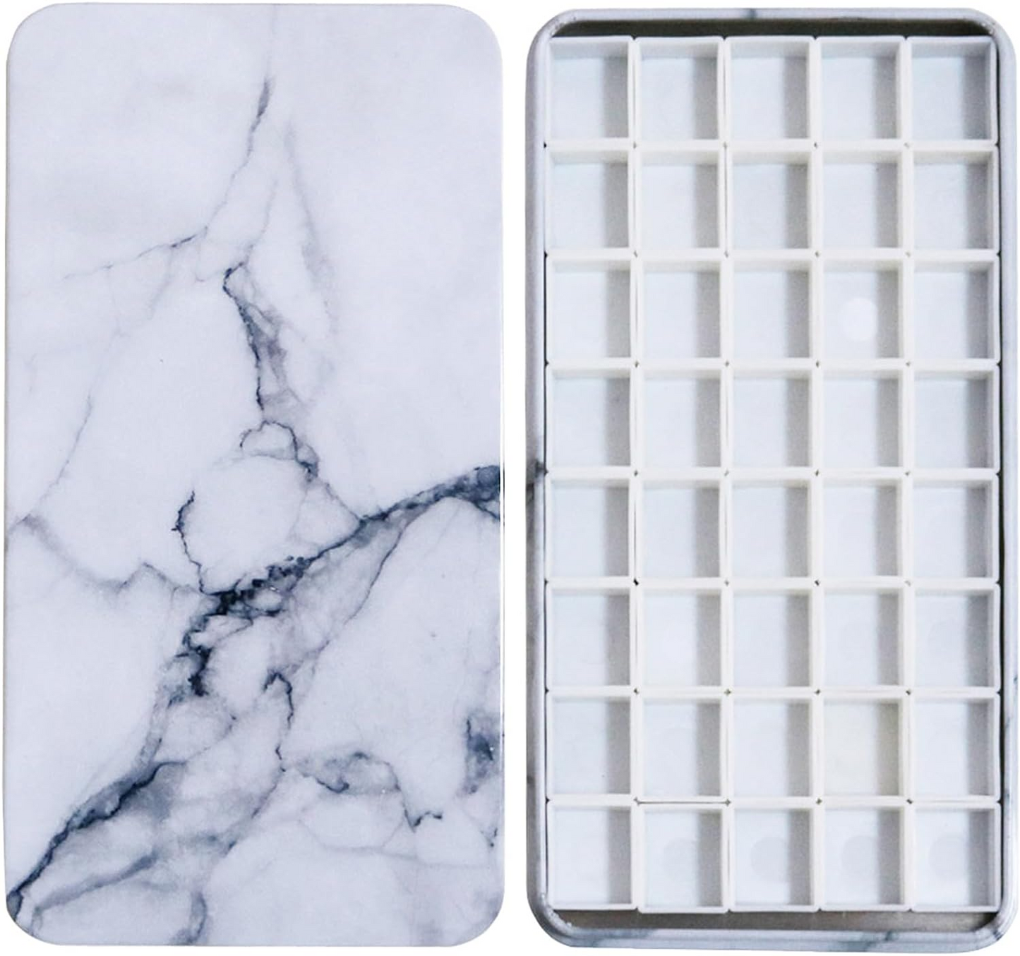 FCLUB Empty Watercolor Palette with Magnetic Pans,Paint Palette, Paint Tray Palettes, Painting Palette