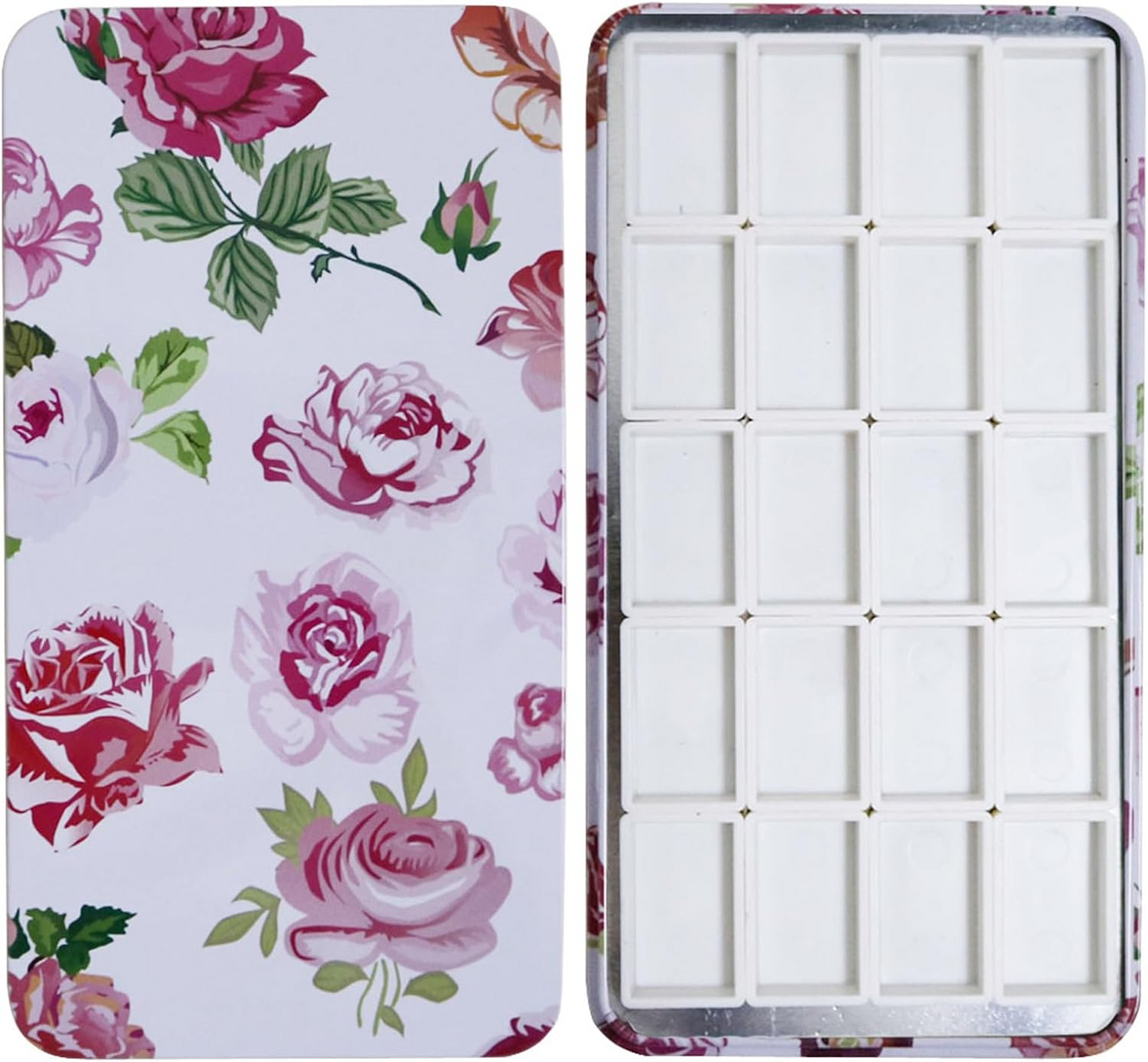 FCLUB Empty Watercolor Palette with Magnetic Pans,Paint Palette, Paint Tray Palettes, Painting Palette