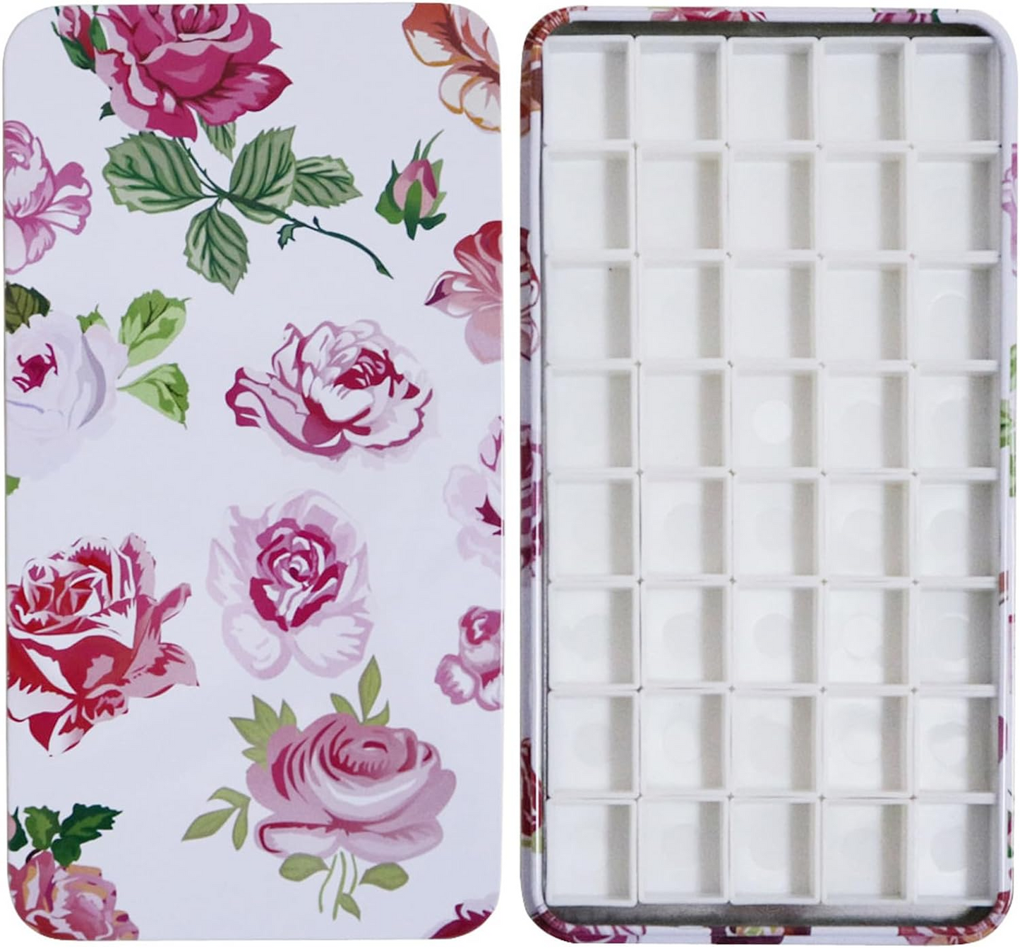 FCLUB Empty Watercolor Palette with Magnetic Pans,Paint Palette, Paint Tray Palettes, Painting Palette