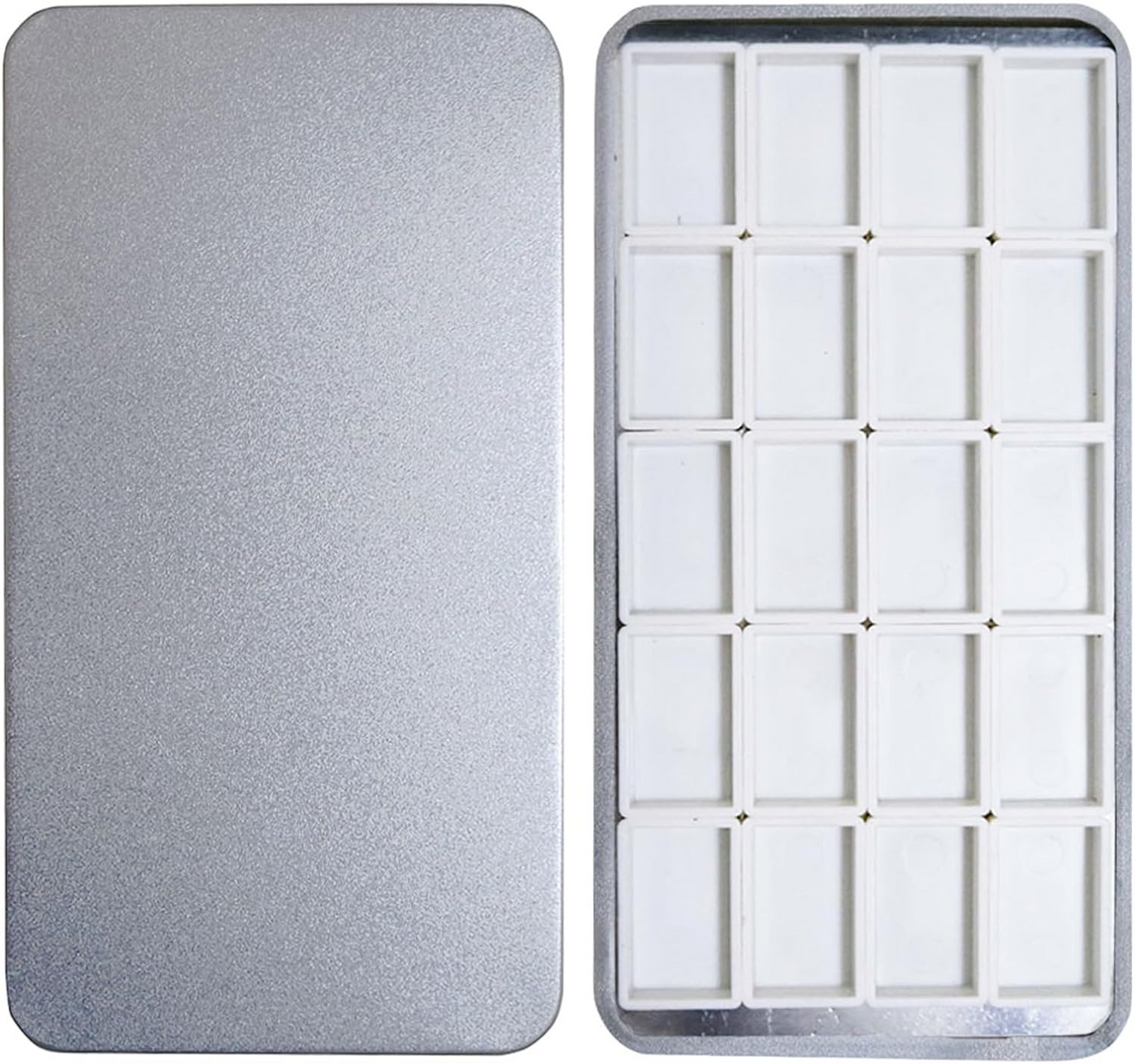 FCLUB Empty Watercolor Palette with Magnetic Pans,Paint Palette, Paint Tray Palettes, Painting Palette