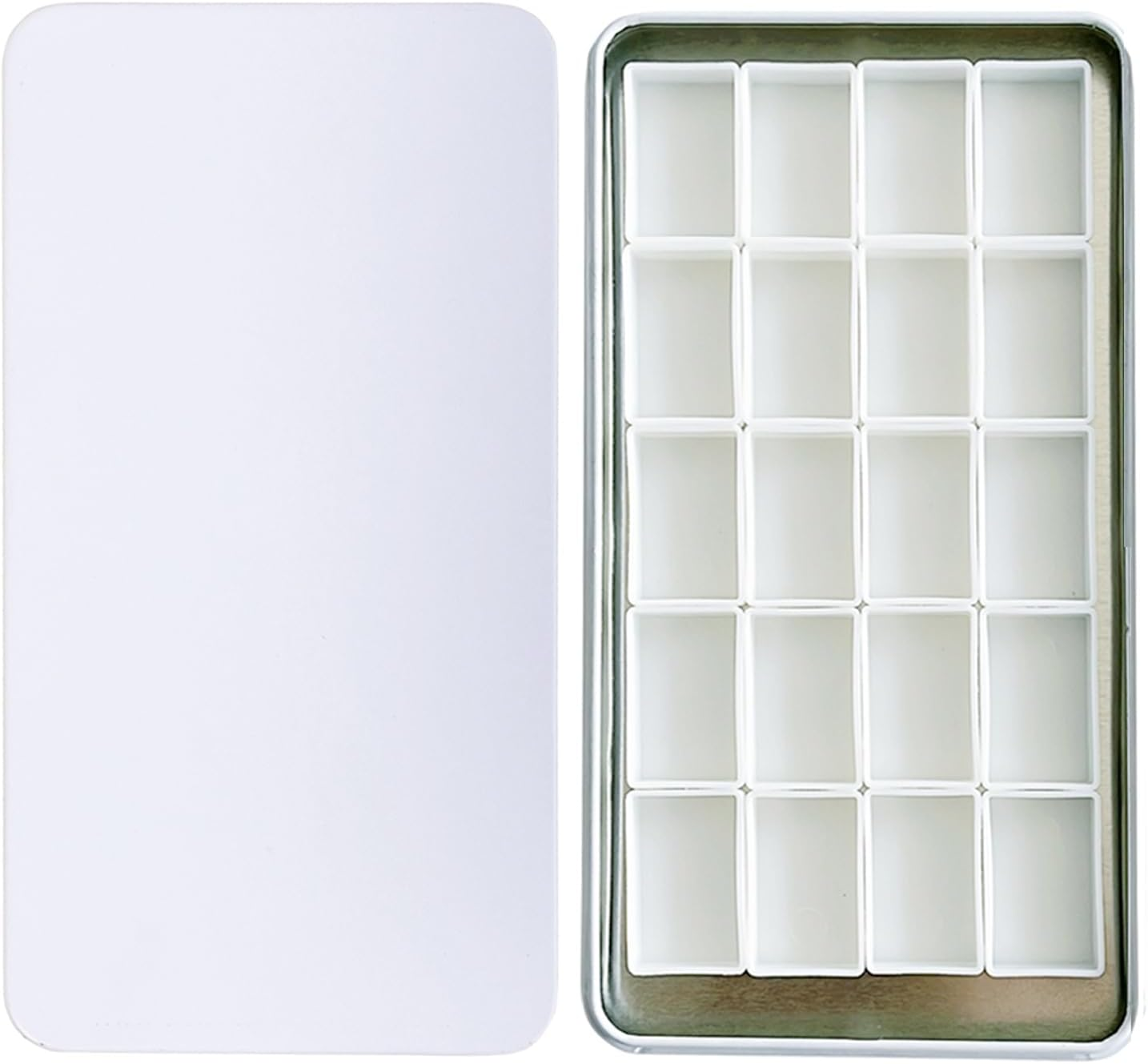 FCLUB Empty Watercolor Palette with Magnetic Pans,Paint Palette, Paint Tray Palettes, Painting Palette