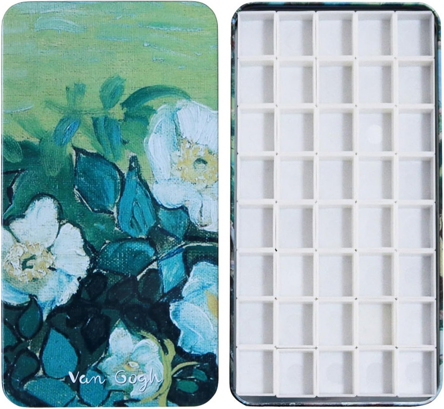 FCLUB Empty Watercolor Palette with Magnetic Pans,Paint Palette, Paint Tray Palettes, Painting Palette