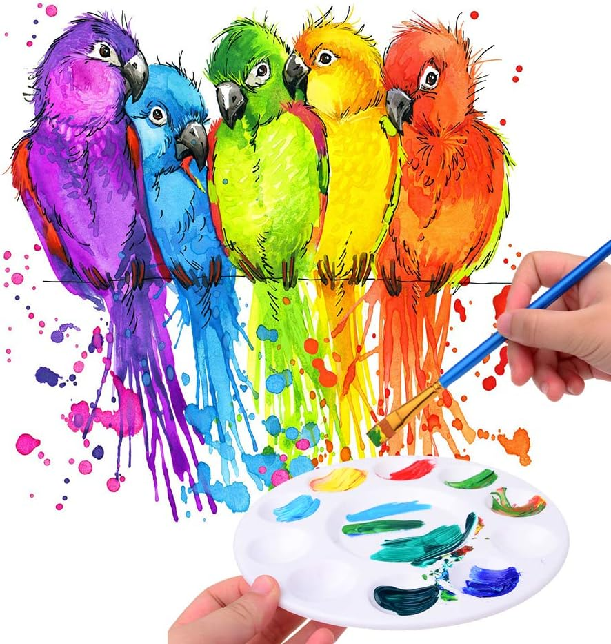 50Pcs Paint Tray Palettes, Plastic Paint Pallets for Kids or Students to Paints on School Project or Art Class