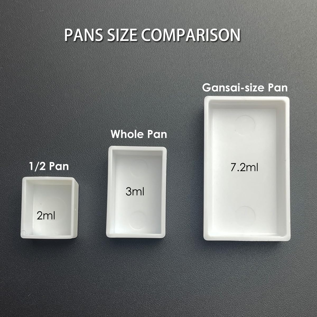 50pcs 7.2ml Empty Watercolor Pans – Compatible with Kuretake Gansai Tambi Paints, Large Plastic Pans for Gouache, DIY Handmade Paint Refills & Travel Art Kits