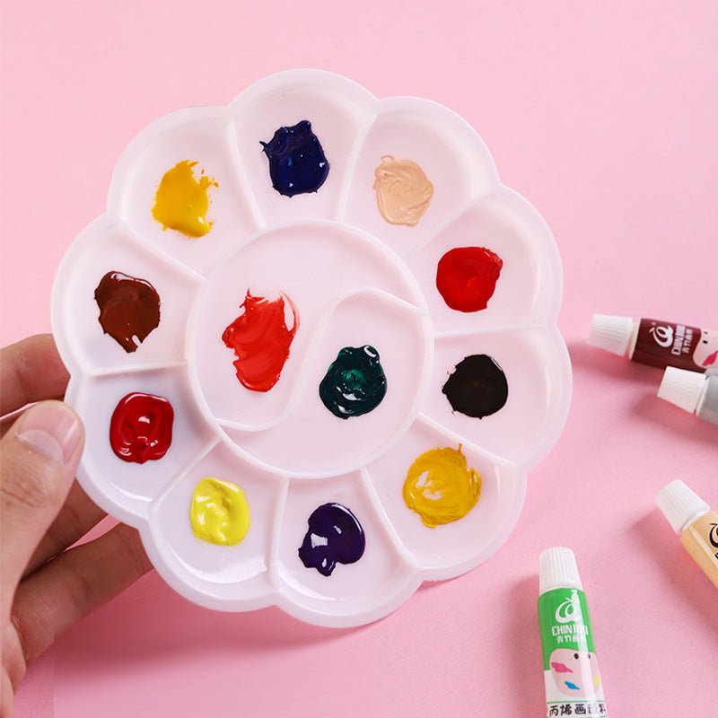 10Pcs Paint Pallet Tray, Painting Pallete, 10 Wells Color Mixing  Pallete/Paint Trays for Kids, Plastic Palette – FCLUB Art Supply
