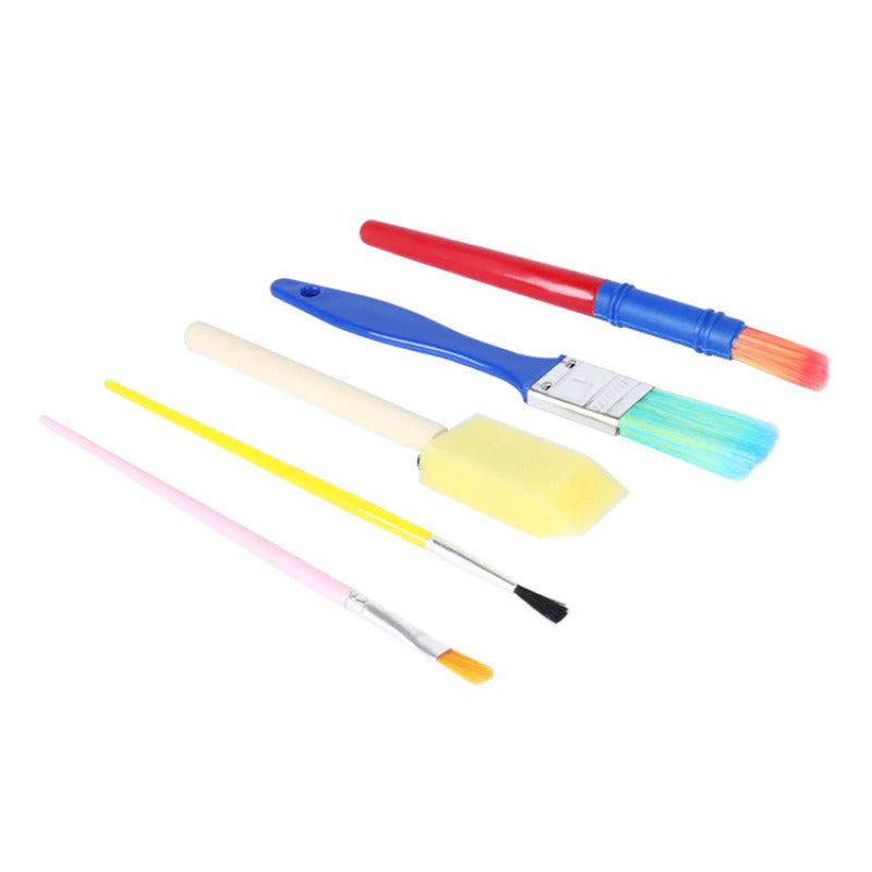 29PCS Kids Sponge Painting Brushes Set – Early Learning DIY Art Tools for Toddlers & Preschoolers