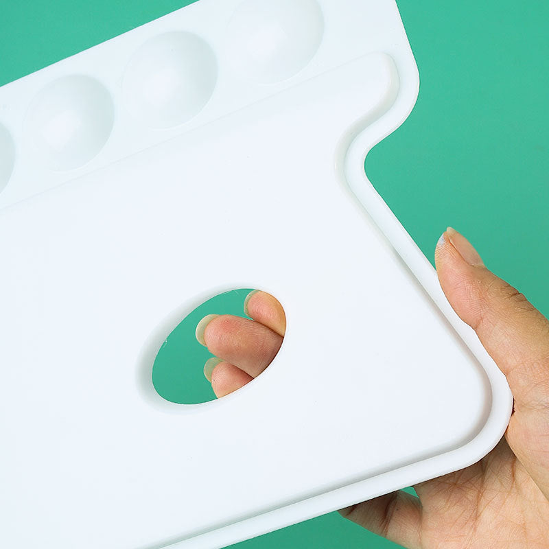 3 Pack 9-Well Plastic Palette Watercolor Paint Tray Palettes for Oil, Watercolor and Acrylic Paints