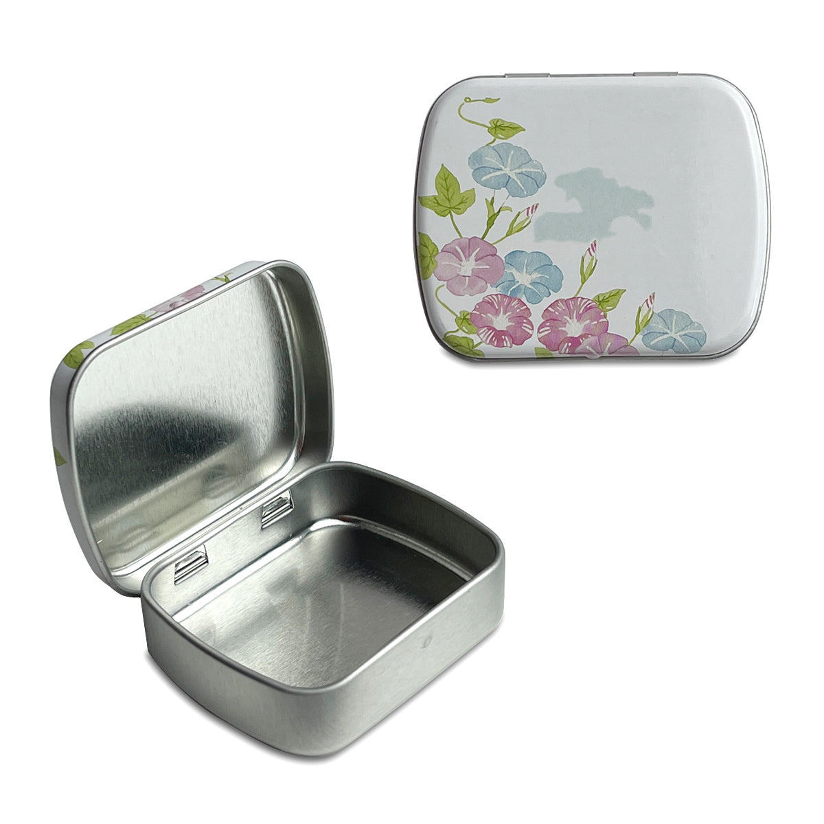 2.3 x 1.9 x 0.6 inches 9 Pcs Small Metal Tin Box Portable Small Container Storage Case With Solid Hinged Top for Drawing Pin Nail Art Bead Earring and Jewelry Craft Organizing