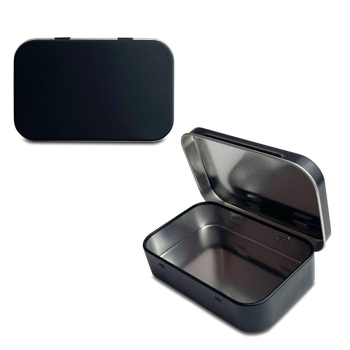 3.75 x 2.37 x 0.8 inches 10 Pcs Metal Hinged Tin Box Container Portable Small Storage Container Kit with Lid for Home Storage