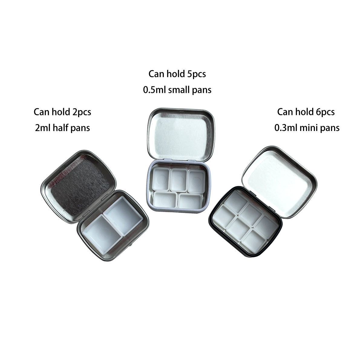 1.7 x 1.3 x 0.6 inches 5 Pcs Baby Mini Metal Tin Box Portable Small Container Storage Case With Solid Hinged Top for Drawing Pin Nail Art Bead Earring and Jewelry Craft Organizing