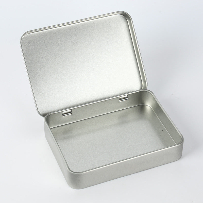 4.5 x 3.3 x 0.86 inches 6 Pcs Metal Hinged Tin Box Container, Metal Tin Box with Lid,Storage Tin Box for Watercolor Jewelry Pen Eraser Pill Candy Craft Organize