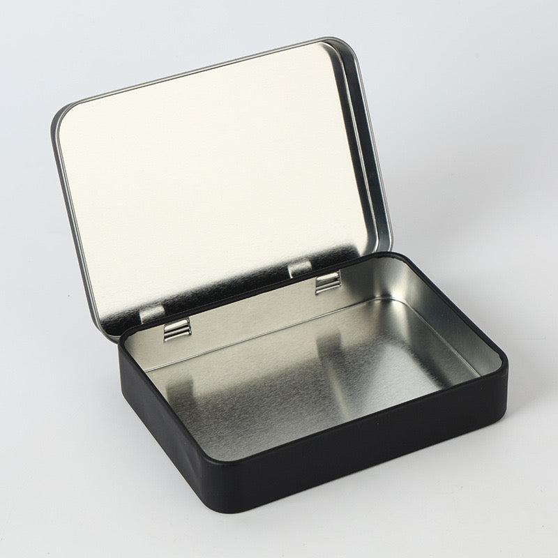 4.5 x 3.3 x 0.86 inches 6 Pcs Metal Hinged Tin Box Container, Metal Tin Box with Lid,Storage Tin Box for Watercolor Jewelry Pen Eraser Pill Candy Craft Organize