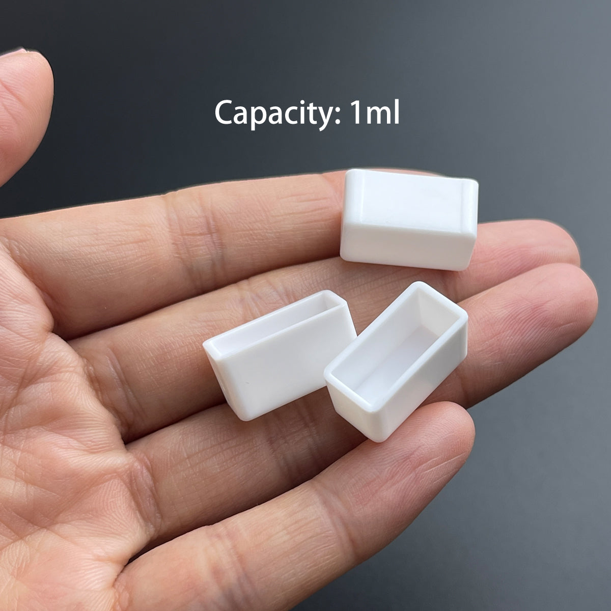1ml Slim Watercolor Pans – 200pcs White Narrow Plastic Pans for Filling Gaps in Palettes