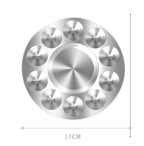 Round and Rectangle Paint Tray Palettes,Metal Paint Mixing Palette Artist Paint Tray 4Pcs/Set