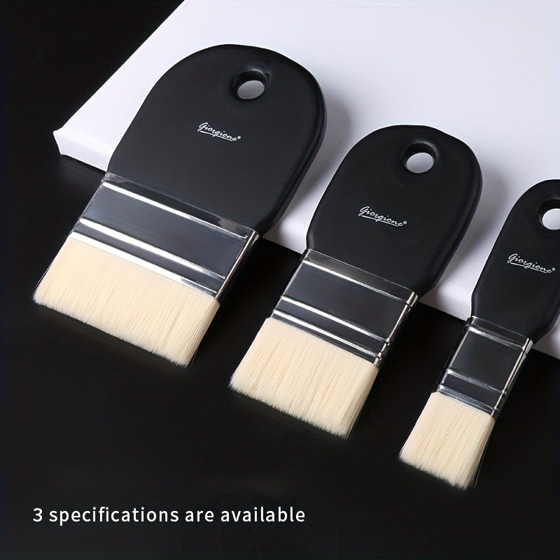 Nylon Hair Brush -  Flat Headed Brush - Painting Pen Brush -  Painting Brush Pigment Brush Water Powder Watercolor Oil Painting Acrylic Wall Painting Hand Painting Wall DIY Painting Tools Art Supplies