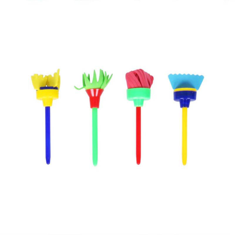 29PCS Kids Sponge Painting Brushes Set – Early Learning DIY Art Tools for Toddlers & Preschoolers