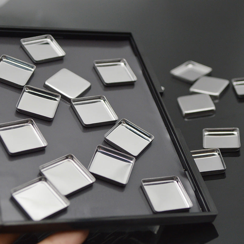 26*26MM Square 1000Pcs, Empty Square Metal Pans for Eyeshadow Palette Magnetic Makeup Palette, Empty Eyeshadow Pans, Makeup Palette Pans