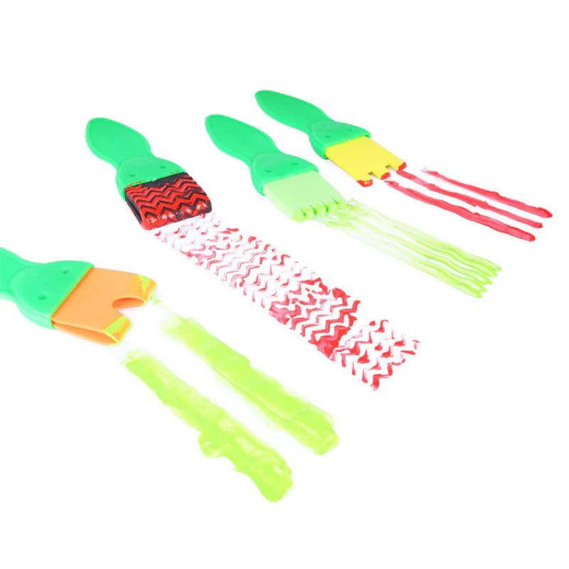 29PCS Kids Sponge Painting Brushes Set – Early Learning DIY Art Tools for Toddlers & Preschoolers