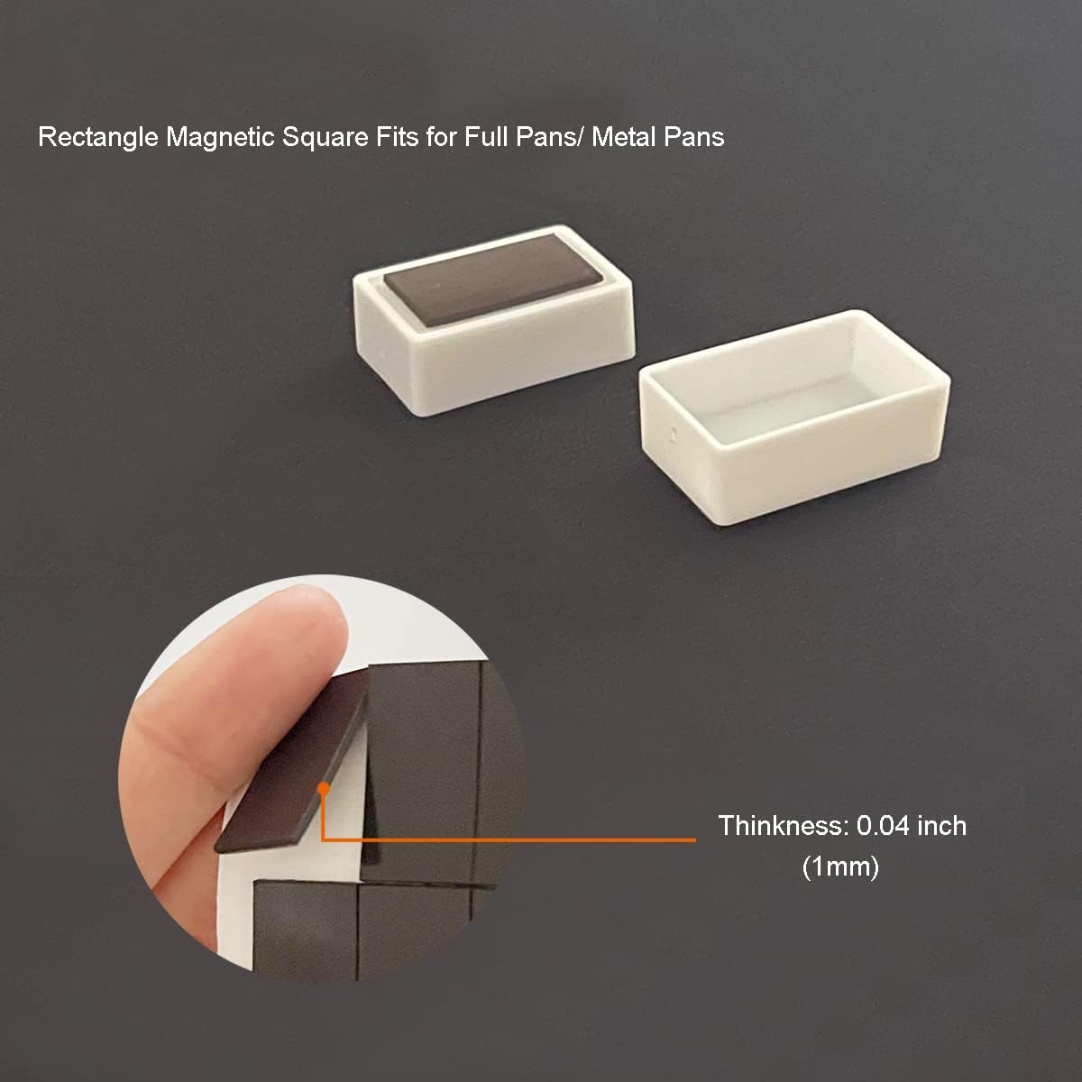 FCLUB Empty Watercolor Palette with Magnetic Pans,Paint Palette, Paint Tray Palettes, Painting Palette
