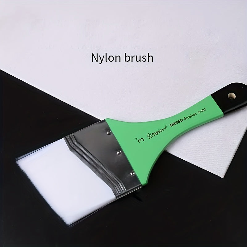 3pcs Plate Brush Set Bristle Nylon Oil Painting Acrylic Gouache Wall Painting Brush