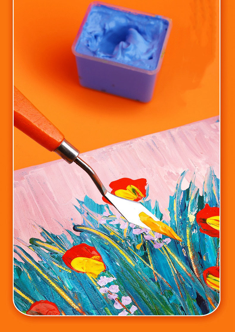 Palette Knife Set for Painting – 3PCS Stainless Steel Spatula Knives for Oil, Acrylic, and Gouache, Artist Painting Tools for Mixing & Texture Art