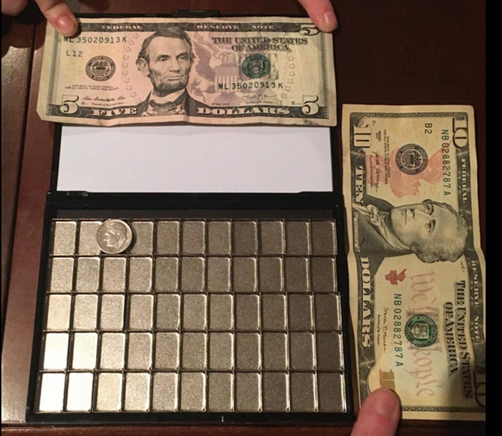 FCLUB Small Watercolor Palette with 55pcs Tiny Metal Pans, Fold Out Mixing Area with Magnet Backings, Watercolor Palette with Lid, Paint Pallet with Lid, Empty Watercolor Palette, Folding Paint Tray