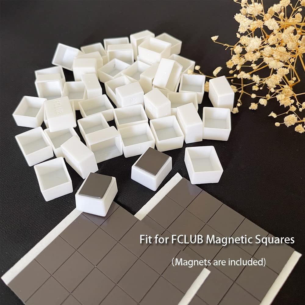 FCLUB Empty Watercolor Palette with Magnetic Pans,Paint Palette, Paint Tray Palettes, Painting Palette