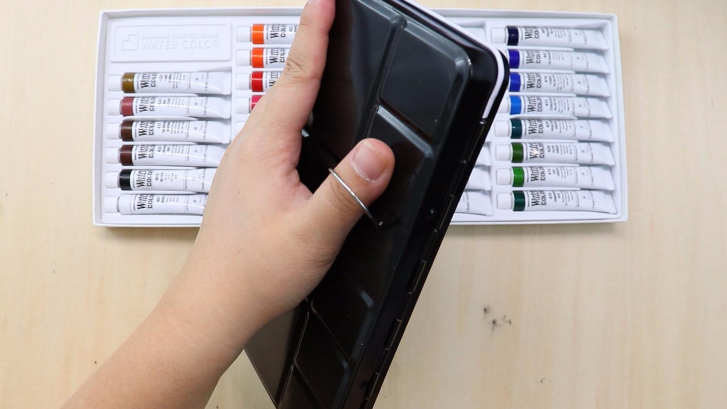 Large Watercolor Palette - Empty Watercolor Tins Palette Paint Case