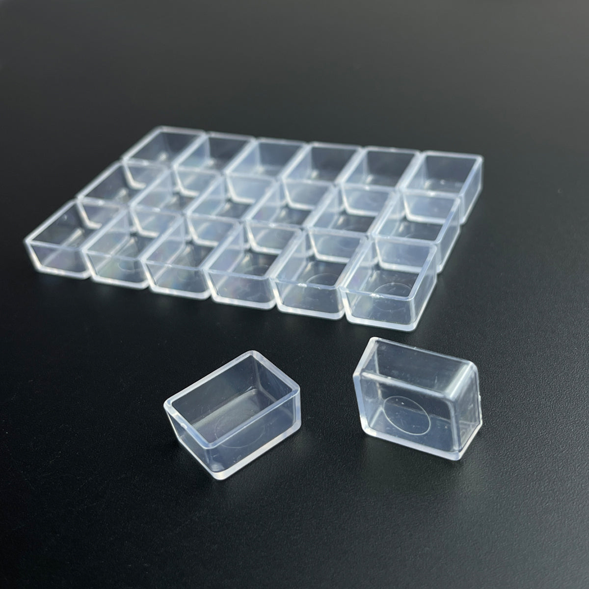 1.5ml Watercolor Pans – 200pcs Flat Bottom White & Clear Plastic Pans for Handmade Paint & DIY Palettes